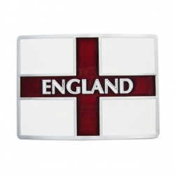 boucle de ceinture drapeau blanc rouge england flag mixte