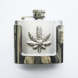 boucle de ceinture flasque a alcool feuille de canabis drog