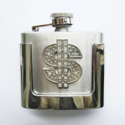 boucle de ceinture flasque a alcool dollar homme femme