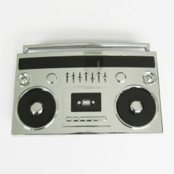 boucle de ceinture poste radio cassette boom box noir chrome