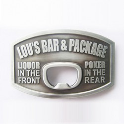 boucle de ceinture ouvre bouteille lou's bar liquor alu