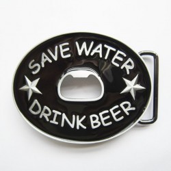 boucle de ceinture ouvre bouteille save water drink beer