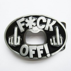 boucle de ceinture ouvre bouteille fuck off noir humour