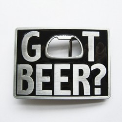 boucle de ceinture ouvre bouteille got beer biere noir homme