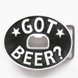 boucle de ceinture ouvre bouteille got beer ovale noir homme