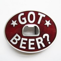 boucle de ceinture ouvre bouteille got beer ovale rouge