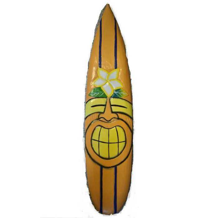 grande planche de surf bois clair 100cm déco tiki hibiscus grande planche de surf bois clair 100cm déco tiki hibiscus