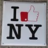 big enamel plate I love NY new york tole email deco us