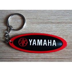 porte clé moto yamaha oval noir plastique souple sportive