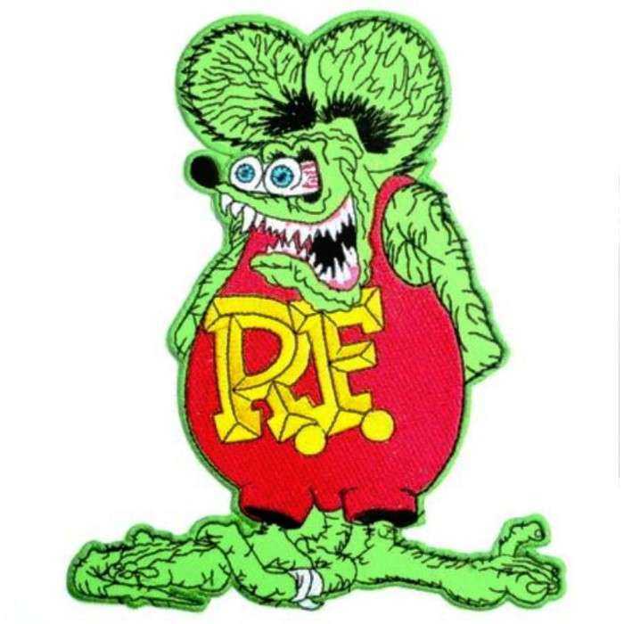gros patch rat fink vert et rouge 20.5cm kustom kulture ecusson dos veste blouson gros patch rat fink vert et rouge 20.5cm kustom kulture ecusson dos veste blouson