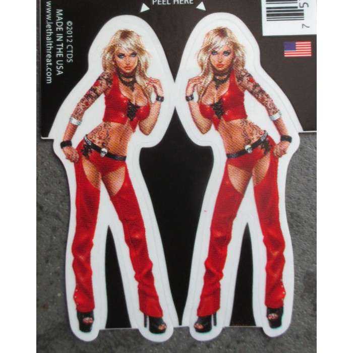 petit sticker pin up sexy avec vetements cuir rouge botte noireautocollant transparent petit sticker pin up sexy avec vetements cuir rouge botte noireautocollant transparent