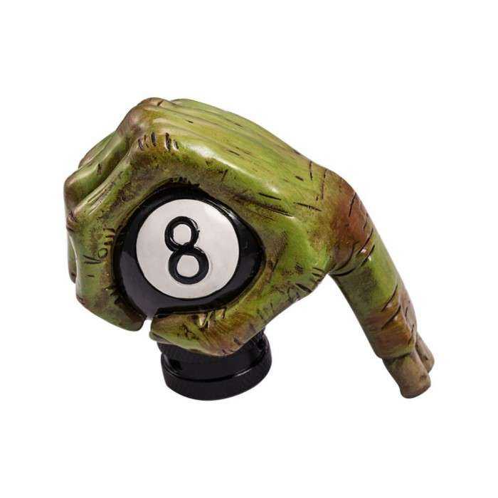 levier de vitesse 8 ball et main frankenstein monstre vert pommeau metal levier de vitesse 8 ball et main frankenstein monstre vert pommeau metal