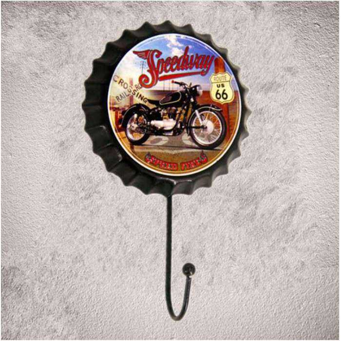 crochet patere capsule speedway moto route 66 americaine 18x10cm deco garage loft bar crochet patere capsule speedway moto route 66 americaine 18x10cm deco garage loft bar