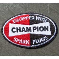 patch bougie champion spar plugs ecusson deco veste garage