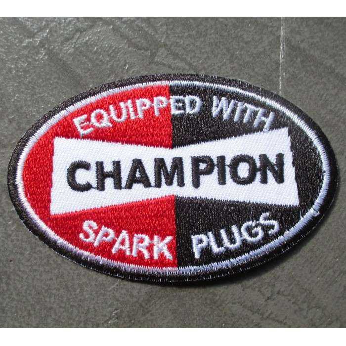patch bougie champion spar plugs ecusson deco veste garage patch bougie champion spar plugs ecusson deco veste garage