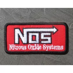 patch nos rouge nitro oxide system ecusson deco veste garage drag