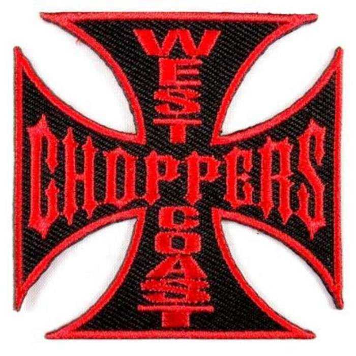 gros patch west coast choppers noir rouge 19 cm ecusson dos veste blouson gros patch west coast choppers noir rouge 19 cm ecusson dos veste blouson