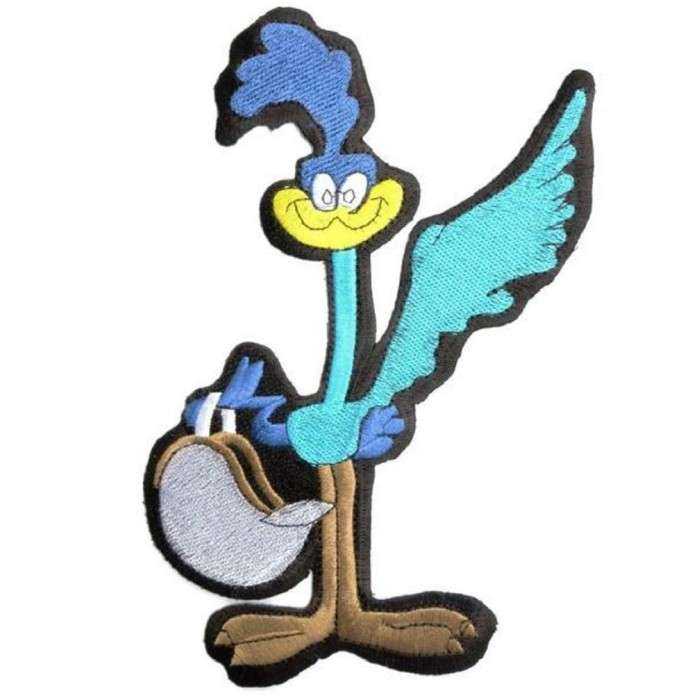 gros patch beep beep road runner 24x19 cm écusson dos veste blouson gros patch beep beep road runner 24x19 cm écusson dos veste blouson