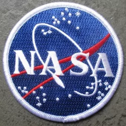 patch rond NASA espace  7.5 cm ecusson thermocollant usa drapeau