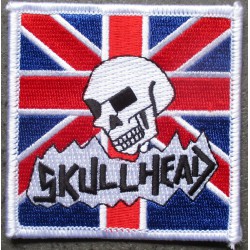 patch carré skull head drapeau UK angleterre 7 cm ecusson thermocollant usa drapeau