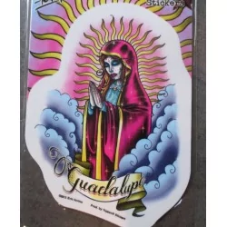 sticker vierge guadalupe style muerte mexicain autocollant style tattoo