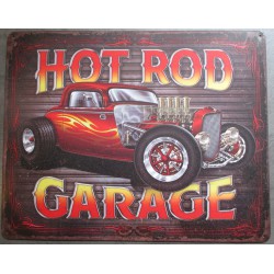 plaque hot rod  garage tole pub deco garage loft diner pub affiche tole