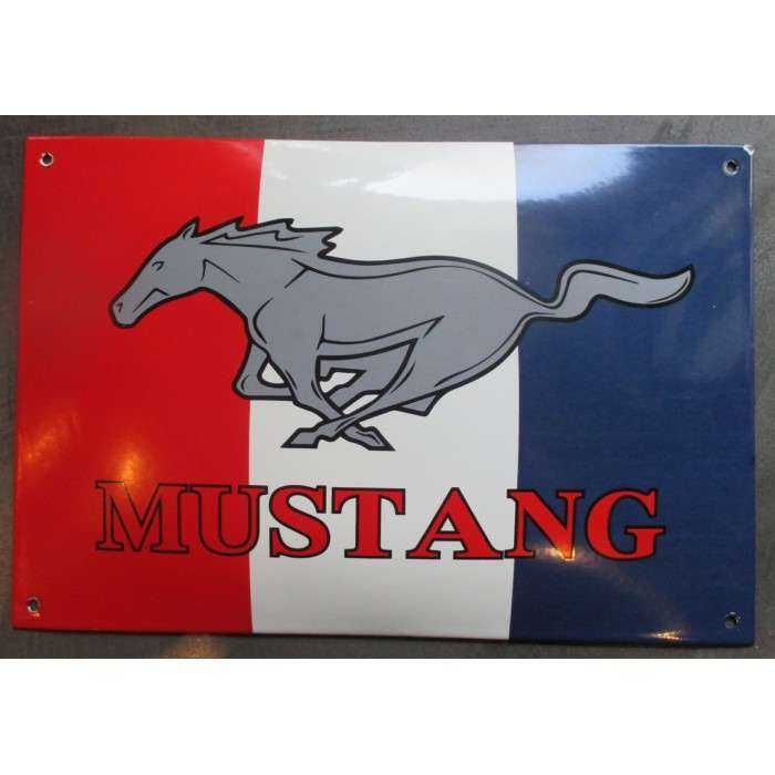 plaque emaillée ford mustang bombée bleu blanc rouge 37x25 cm tole pub email plaque emaillée ford mustang bombée bleu blanc rouge 37x25 cm tole pub email