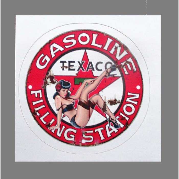 mini sticker pin up logo texaco jambe en l'air style retro annee 50 mini sticker pin up logo texaco jambe en l'air style retro annee 50
