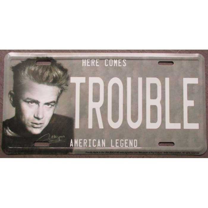 plaque d'immatriculation james dean trouble tole deco maison fan plaque d'immatriculation james dean trouble tole deco maison fan