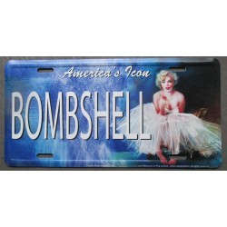 plaque d'immatriculation marilyn monroe bombshell pin uptole deco maison fan