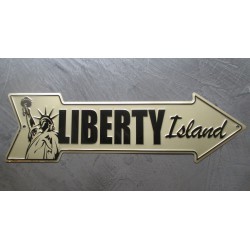 plaque flèche statue de la liberté liberty island tole déco metal affiche bar diner loft