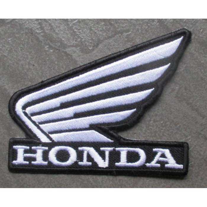 patch moto honda aillé noir blanc ecusson veste blouson huile patch moto honda aillé noir blanc ecusson veste blouson huile
