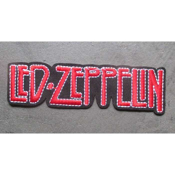 patch groupe hard rock le zeppelin inscription rouge 11.5x3 cm écusson rectangulaire thermocollant pour veste blouson patch groupe hard rock le zeppelin inscription rouge 11.5x3 cm écusson rectangulaire thermocollant pour veste blouson