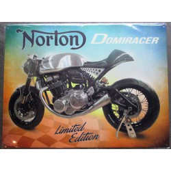plaque moto norton domiracer limited édition tole deco affiche métal