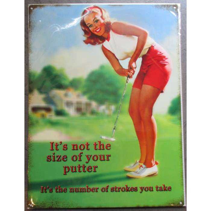 plaque pin up jouant au golf tole pub métal déco loft magasin plaque pin up jouant au golf tole pub métal déco loft magasin