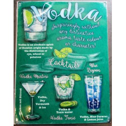 plaque cocktail à base de vodka deco bar diner cuisine café restaurant