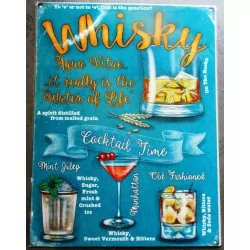 plaque cocktail à base de whisky deco bar diner cuisine café restaurant