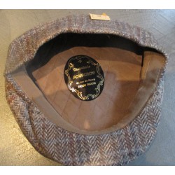 casquette vintage beige marron foncé 100% laine  taille 54 cm homme femme enfant rockabilly pin up