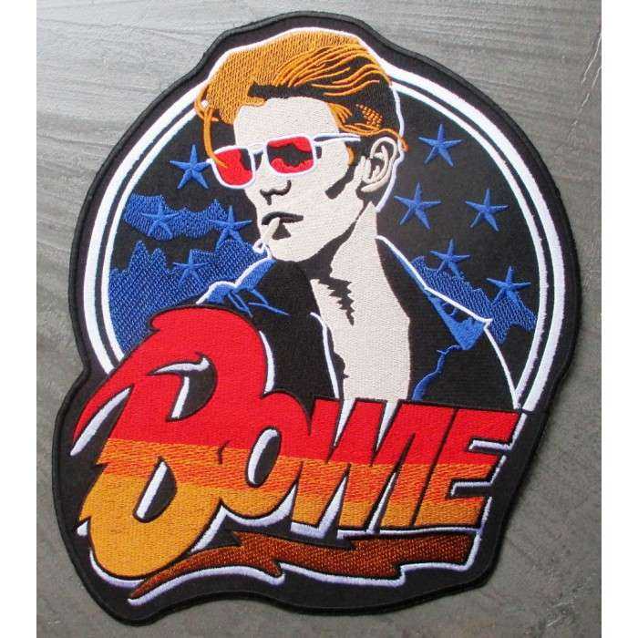 gros patch david bowie chanteur 26x20.5 cm écusson dos veste blouson gros patch david bowie chanteur 26x20.5 cm écusson dos veste blouson
