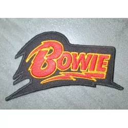 patch logo davis bowie 10.5cm ecusson rock roll pop chanteur anglais