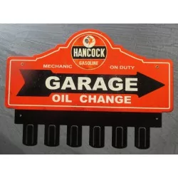 plaque tole  épaisse support de clé en métal american gasoline huile déco garage loft 38x31 cm