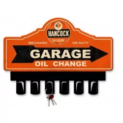 plaque tole épaisse support de clé en métal american gasoline huile déco garage loft 38x31 cm