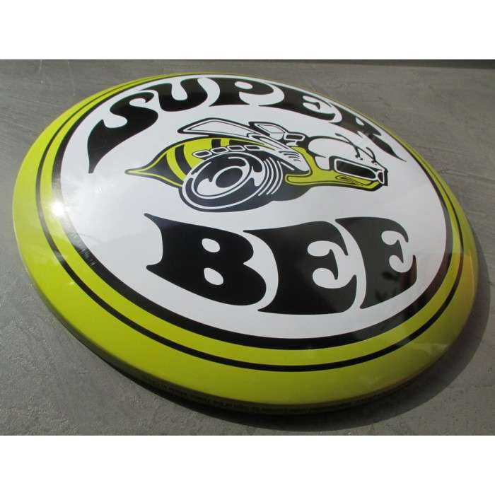 plaque bombée mopar super bee guepe jaune 40 cm tole metal garage diner loft plaque bombée mopar super bee guepe jaune 40 cm tole metal garage diner loft