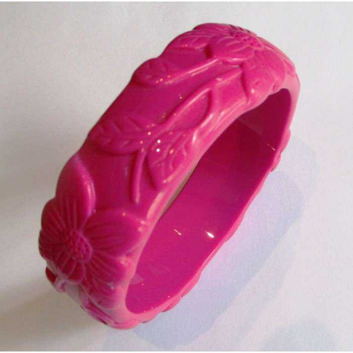 bracelet plastique résine fleur couleur rose pin up rockabilly hawaii femme bracelet plastique résine fleur couleur rose pin up rockabilly hawaii femme