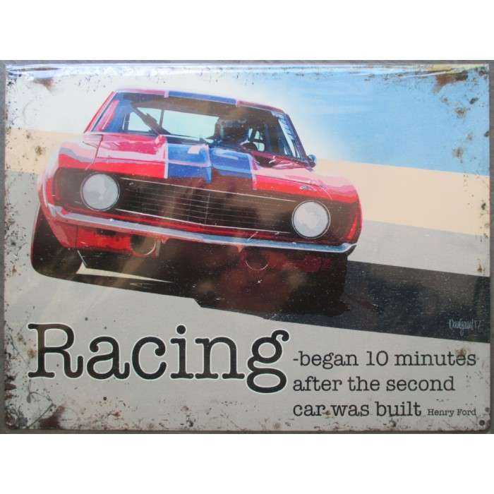 plaque racing 10 minutes muscle car rouge tole deco garage usa loft plaque racing 10 minutes muscle car rouge tole deco garage usa loft