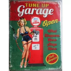 plaque pin up tune up garage pompe a essence tole deco usa loft