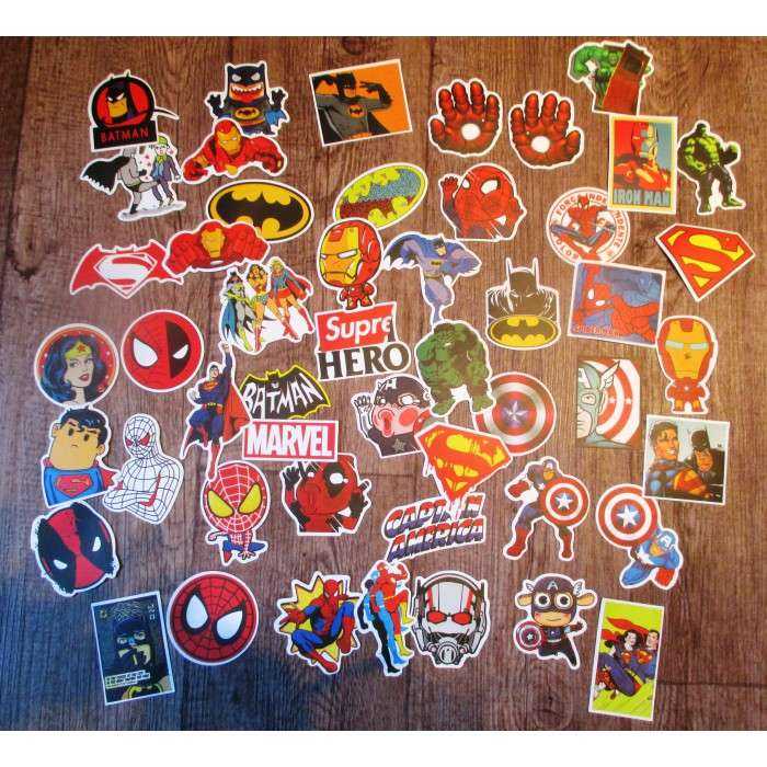 lot de 50 stickers super heros autocollant fond blanc 5 a 8cm ideéal deco pas cher lot de 50 stickers super heros autocollant fond blanc 5 a 8cm ideéal deco pas cher