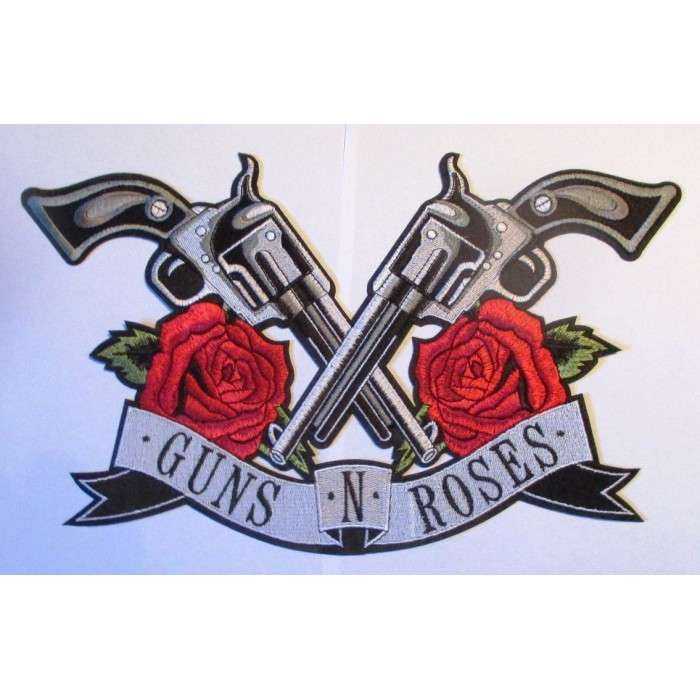 gros patch groupe guns & roses pistolets croisés ecusson groupe rock roll gros patch groupe guns & roses pistolets croisés ecusson groupe rock roll