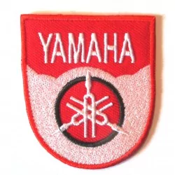 patch yamaha blason rouge blanc 6.3cm écusson veste blouson rock roll