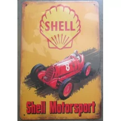 plaque shell motorsport voiture ancienne affiche pub tole métal